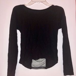 Sparkly Black Long Sleeve Shirt